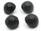 4 19mm Vintage Black Plastic Shank Buttons Sewing Notions